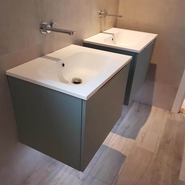 Bathroom double sink